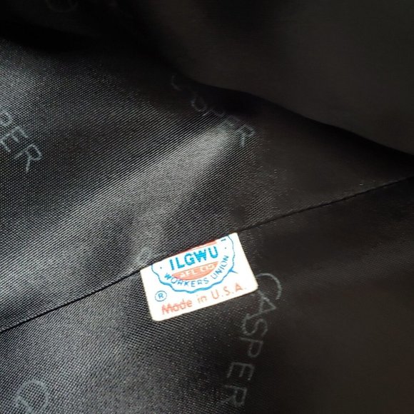 Vintage Borgessa Casper Womens Medium Coat Faux Fur USA Union Made Black Purple - Picture 9 of 15